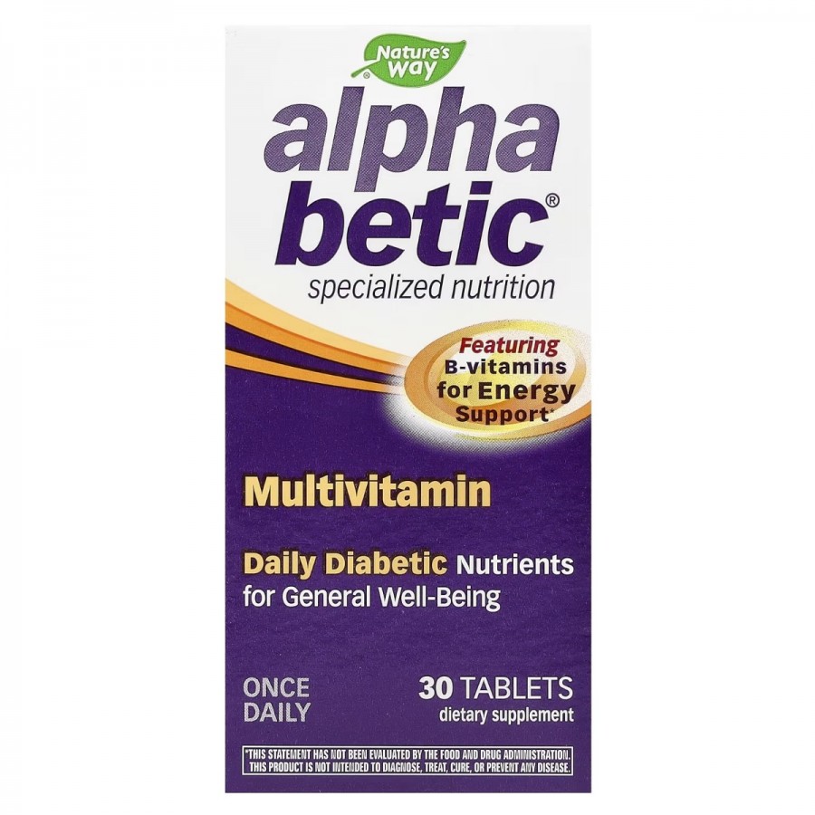 Мультивітаміни для людей з діабетом або преддіабетом, Alpha Betic Multivitamin, Nature's Way, 30 таблеток