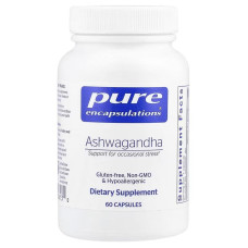 Ашваганда, 500 мг, Ashwagandha, Pure Encapsulations, 60 капсул