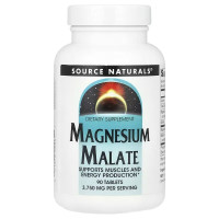 Магній малат, Magnesium Malate, Source Naturals, 90 таблеток