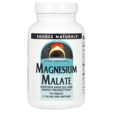 Магній малат, Magnesium Malate, Source Naturals, 90 таблеток