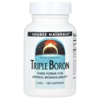 Бор потрійний, 3 мг, Triple Boron, Source Naturals, 100 капсул
