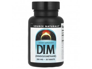 Дііндолілметан, 200мг, DIM, Source Naturals, 30 таблеток