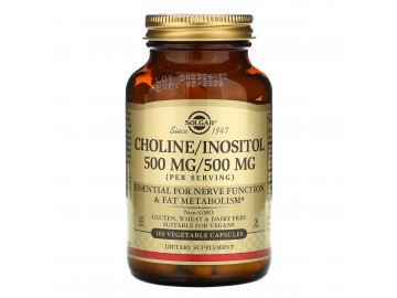 Холін і Інозитол, Choline / Inositol, Solgar, 500 мг/500 мг, 100 капсул