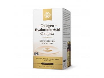 Колаген з гіалуроновою кислотою, Collagen Hyaluronic Acid Complex, Solgar, 30 таблеток