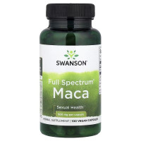 Maca, 500 мг, Full Spectrum Maca, Swanson, 100 веганських капсул