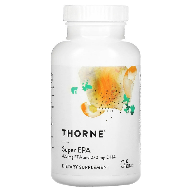 Супер Омега с высоким уровнем EPA, Super EPA, Thorne Research, 90 гелевых капсул