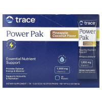 Электролиты, вкус ананаса кокоса, Power Pak, Trace Minerals, 30 пакетов по 6 гр.