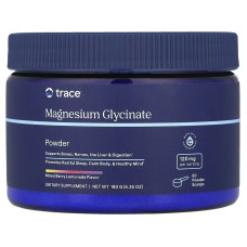 Магній гліцинат, смак ягід, Magnesium Glycinate Powder, Trace, 180 гр