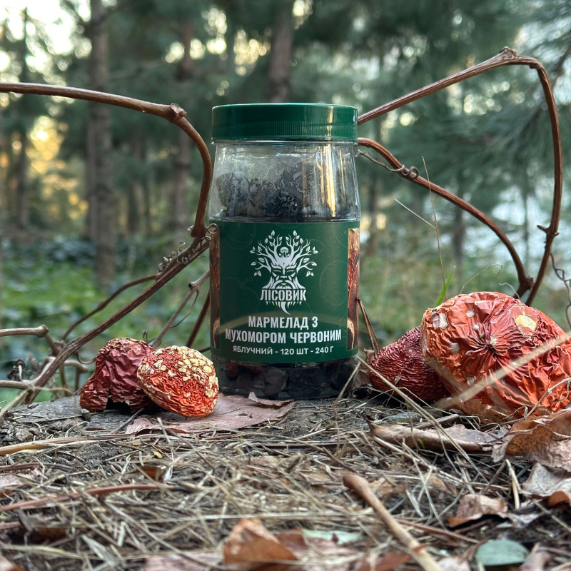 Мухоморний мармелад зі смаком яблука, "Лісовик", 120 желейок