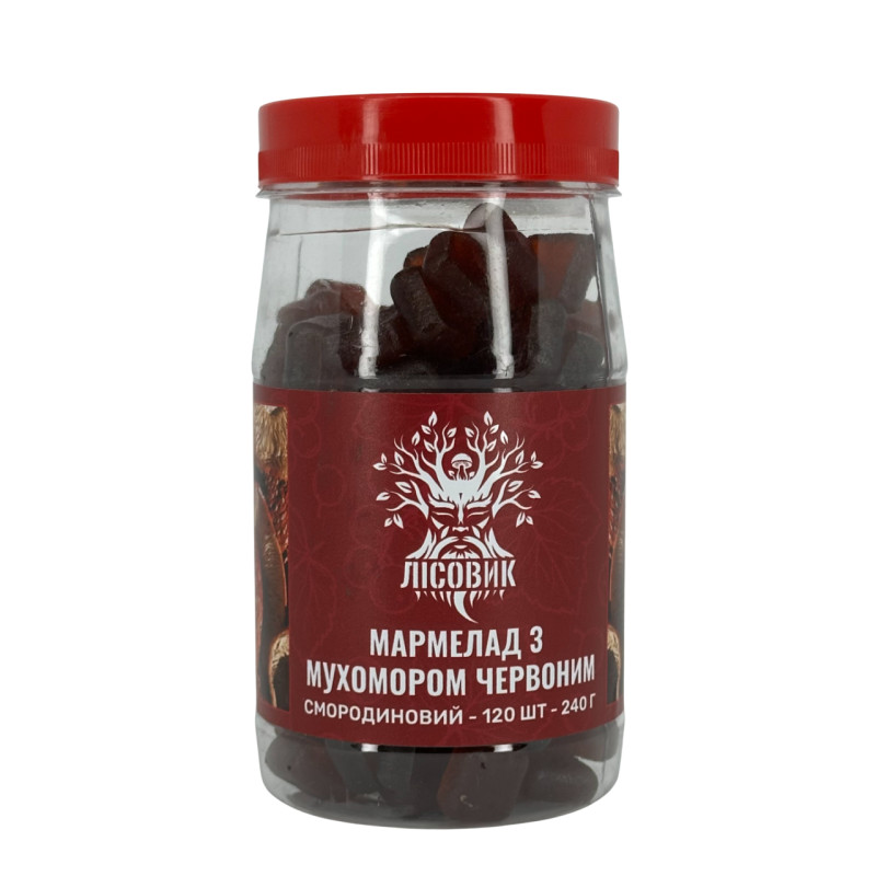 Мармелад мухоморний зі смаком смородини, "Лісовик", 120 желейок