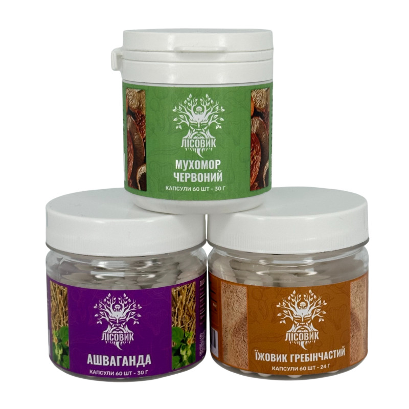 Курс Антистрес: для впевненості та спокою (1 місяць), "Лісовик", 180 капсул