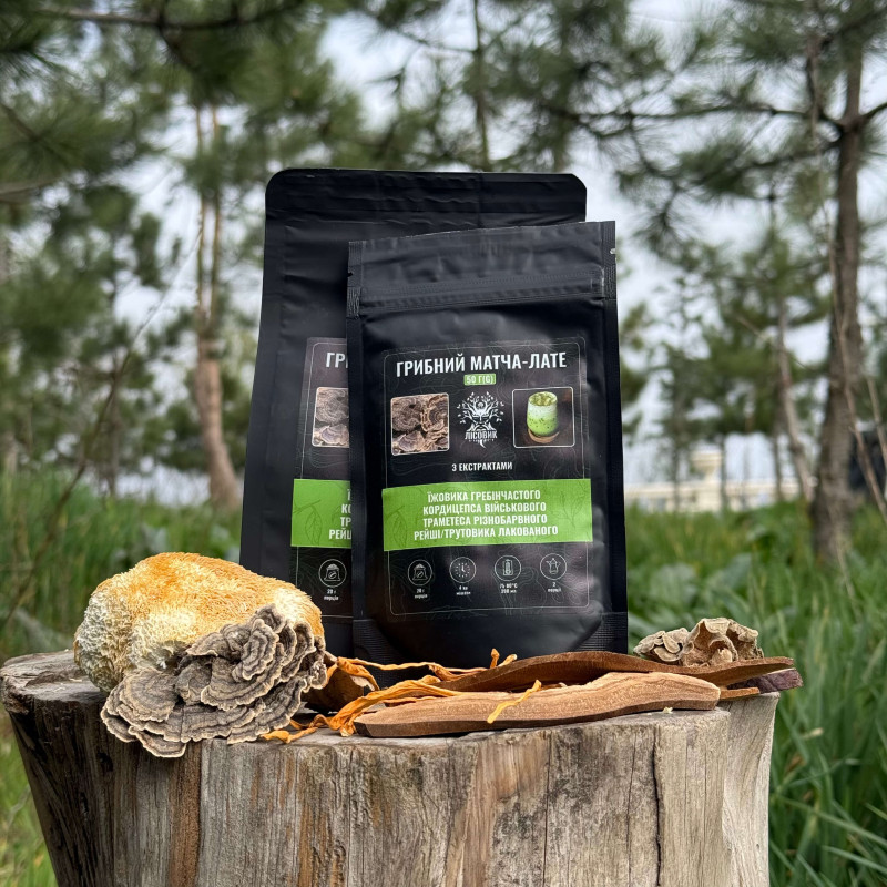 Грибний Матча-лате (без кофеїну), "Лісовик", 50 грам