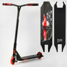 Самокат трюковой "Best Scooter" FEAR, SCS-система, ПЕГИ, алюминиевый диск и дека, PU колеса, d=115 мм, ширина руля 58 см