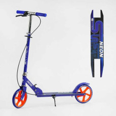 Самокат двоколісний Skyper Neon N-41417 (6) сталева рама, ручне гальмо, колеса PU діаметр 200мм, грипси гумові