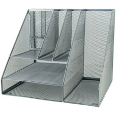 Подставка-органайзер мультифунк.345*290*290 мм мет., серебр.