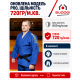 Синє кімоно для хлопців/чоловіків, дзюдо, TM BUDOGI серія PRO - оновлена модель, 190 розмір, щільність 720 гр/м.кв.