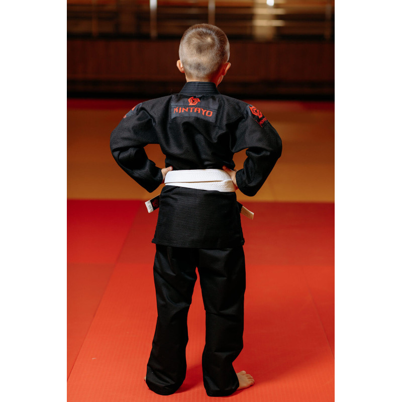 Кімоно для джиу - джитсу чорне, TM "Kintayo", 140 зріст, щільність 350 гр/м.кв.