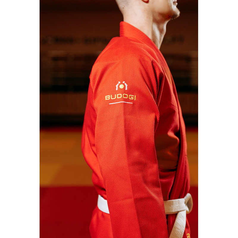 Червоне кімоно для хлопців/чоловіків, джиу-джитсу, TM BUDOGI, зріст 170 см, щільність 450 гр/м.кв.