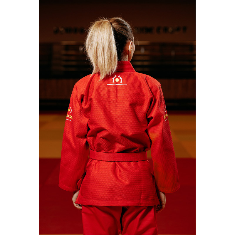 Червоне кімоно для дівчат/жінок, грепплінг, TM BUDOGI, зріст 180 см, щільність 450 гр/м.кв.