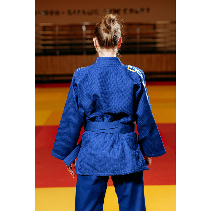 Синє кімоно для дівчат/жінок, дзюдо, TM BUDOGI серія PRO, зріст 160 см, щільність 650 гр/м.кв.
