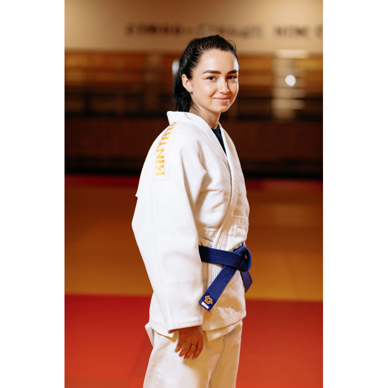 Кімоно для дзюдо біле, TM "Kintayo" Wazari, 160 зріст, щільність 650 гр/м.кв.