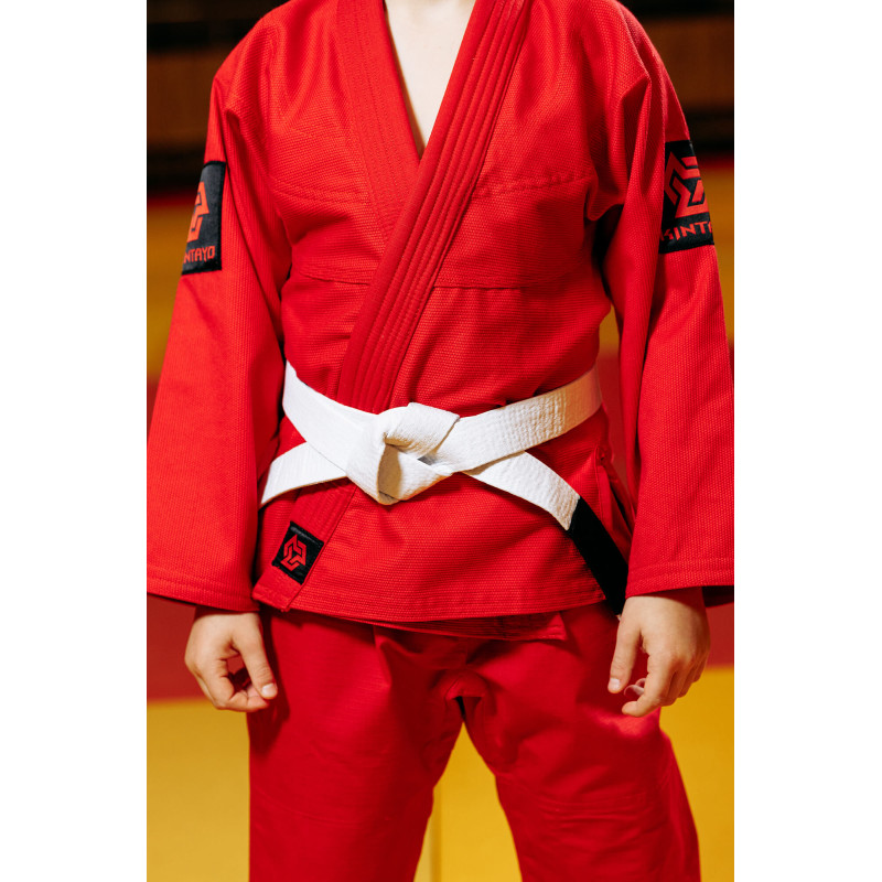 Кімоно для джиу - джитсу червоне, TM "Kintayo", 150 зріст, щільність 350 гр/м.кв.