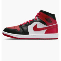 Кросівки жіночі Jordan 1 Mid Bred Toe (BQ6472-079)