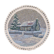 Набір з 4 шт. іграшок на ялинку ROUND1254-SET4-7D "Різдвяна Звістка"