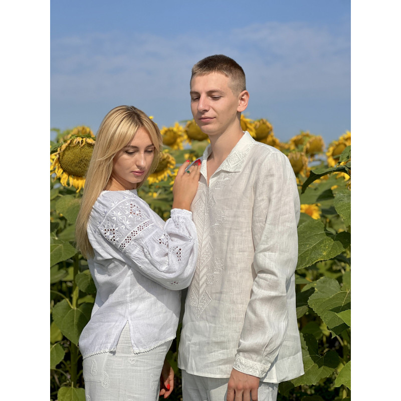 Жіноча вишита сорочка біла SVZH2