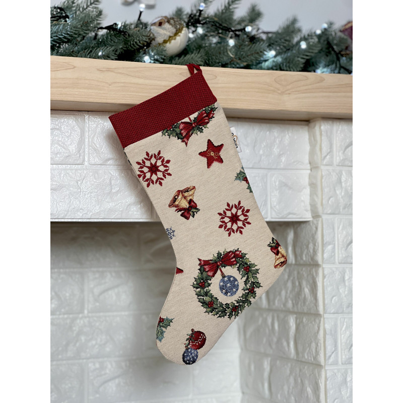 Чобіток для подарунків гобеленовий MERRY Limaso