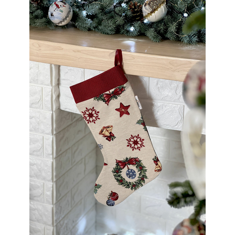 Чобіток для подарунків гобеленовий MERRY Limaso