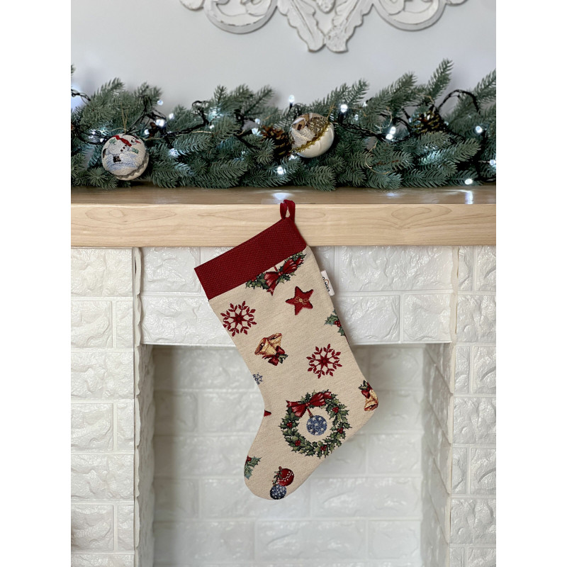 Чобіток для подарунків гобеленовий MERRY Limaso