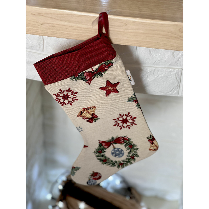 Чобіток для подарунків гобеленовий MERRY Limaso