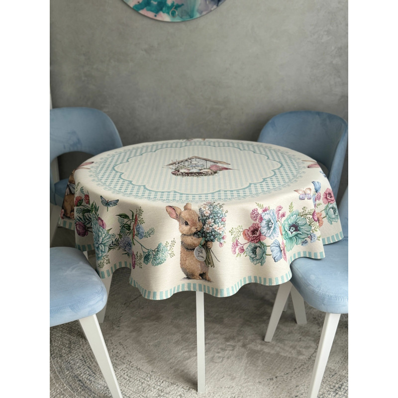 Скатертина гобеленова BLUE BUNNIES Limaso