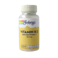 Витамин К2 Менахинон-7, Vitamin K-2, Solaray, 50 мкг, 30 капсул