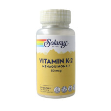 Витамин К2 Менахинон-7, Vitamin K-2, Solaray, 50 мкг, 30 капсул