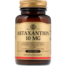 Астаксантин, Astaxanthin, Solgar, 10 мг, 30 гелевих капсул