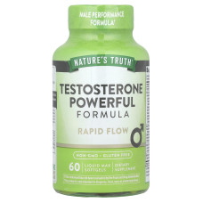 Підвищення рівня тестостерону, Testosterone Powerful Formula, Nature's Truth, потужна формула, 60 гелевих капсул