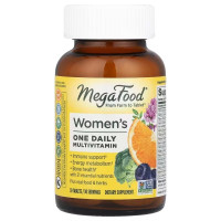 Мультивитамины и минералы для женщин, Women’s One Daily, Mega Food, по 1 в день, 30 таблеток