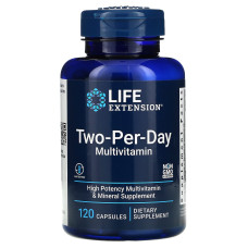 Мультивитаминная формула, Two-Per-Day Multivitamin, Life Extension, 120 капсул