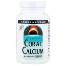 Коралловый кальций, Coral Calcium, Source Naturals, 120 капсул (600 мг на капсулу)