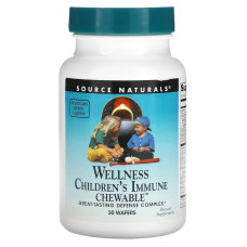 Укрепление иммунитета у детей, Children's Immune Chewable, Source Naturals, с ягодным вкусом, 30 жевательных конфет