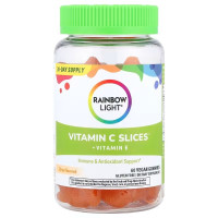 Витамин C, Vitamin C Gummies, Rainbow Light, со вкусом цитруса, 60 жевательных конфет