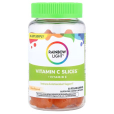 Витамин C, Vitamin C Gummies, Rainbow Light, со вкусом цитруса, 60 жевательных конфет