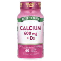 Кальцій + вітамін D3, Calcium + D3, Nature's Truth, 60 каплет