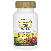 Мультивітаміни, Gold, The Ultimate Multivitamin Supplement, Source of Life, NaturesPlus, 180 міні-таблеток