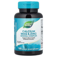 Кальций, магний, цинк, Calcium Mag & Zinc, Nature's Way, 765 мг, 100 капсул