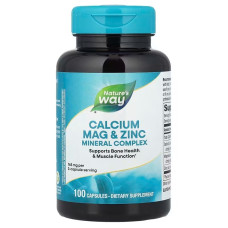 Кальций, магний, цинк, Calcium Mag & Zinc, Nature's Way, 765 мг, 100 капсул