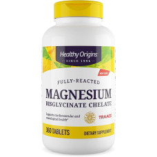 Магний бисглицинат хелат, Magnesium Bisglycinate Chelate, Healthy Origins, 200 мг, 360 таблеток