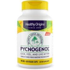 Экстракт сосновой коры, Pycnogenol, Healthy Origins, 100 мг, 60 капсул